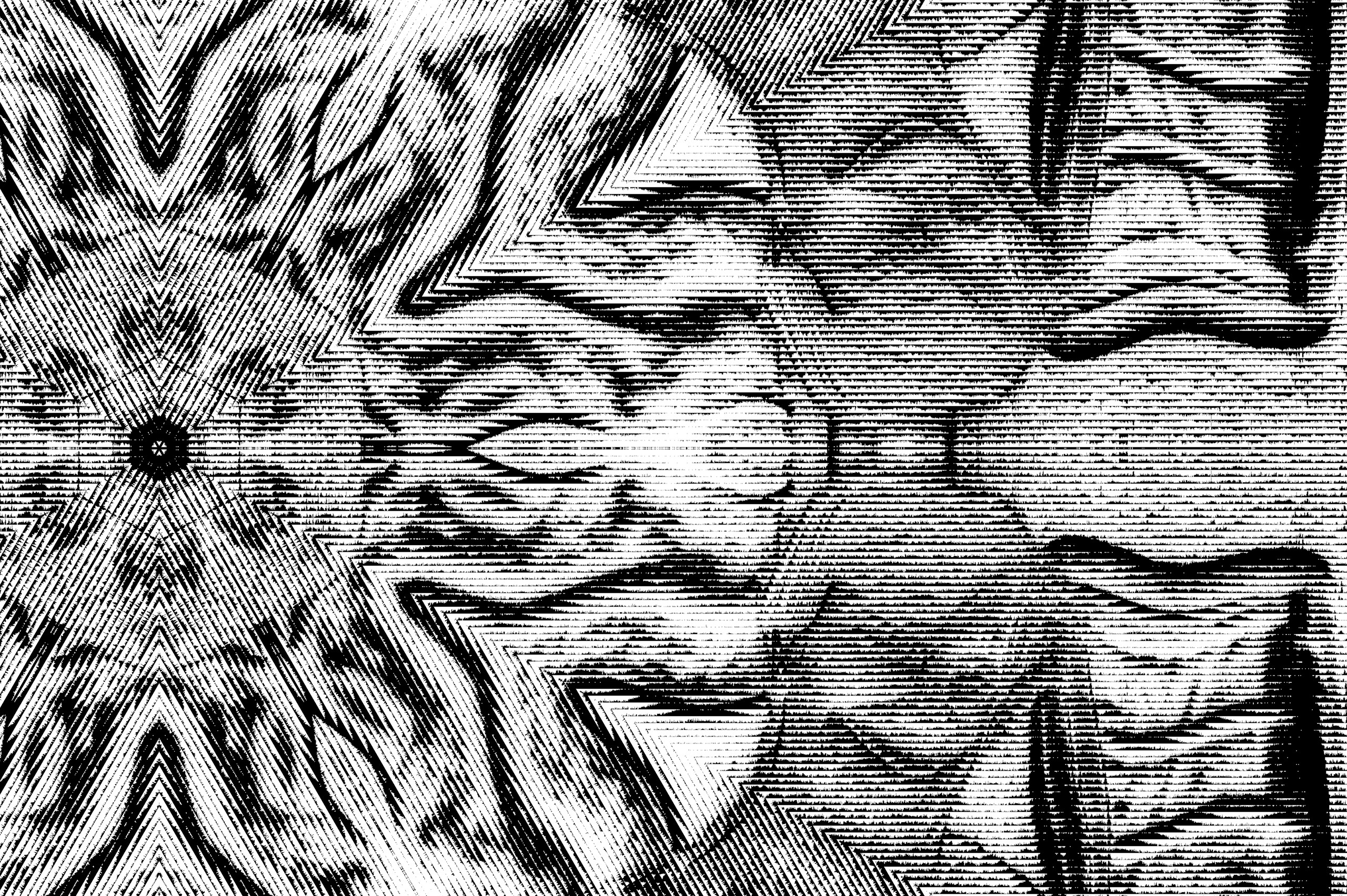Grayed and distorted image of John Darnielle